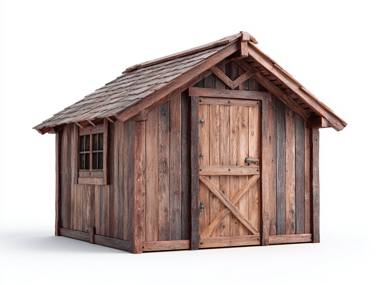 Abri de jardin - bois - 304x228x246 cm - brun foncé - style rustique
