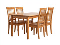 Salon de jardin repas - Bois - 145x88x76 cm - Chêne doré - Traditionnel
