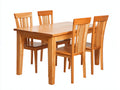 Salon de jardin repas - Bois - 140x85x76 cm - Chêne clair - Scandinave