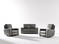 Ensemble de canapés - Similicuir - 182x96x101 cm - Gris foncé - Style contemporain relaxation