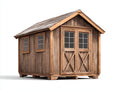Abri de jardin - bois - 272x214x236 cm - brun moyen - style campagne