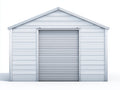 Abri de jardin - métal - 412x298x246 cm - blanc - style industriel