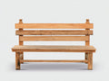 Banc de jardin - bois - 150x58x88 cm - brun clair - style rustique