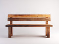 Banc de jardin - bois massif - 125x54x83 cm - brun - style rustique